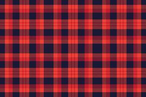 Plaid background, check seamless pattern in red. Vector fabric texture for textile print, wrapping paper, gift card or wallpaper.