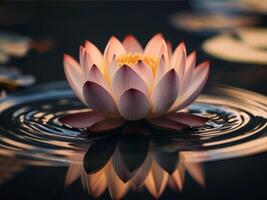 AI generated Lotus Flower Wallpaper photo