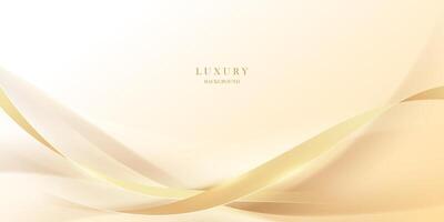 golden abstract background with luxury golden lines vector illustration