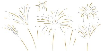 beautiful fireworks background vector illustration