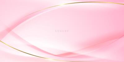 pink abstract background with luxury golden elements vector illustration