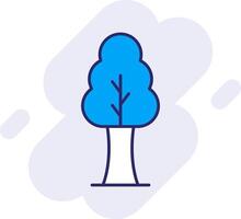 árbol línea lleno fondo icono vector