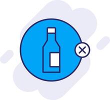 No Alcohol Line Filled Backgroud Icon vector