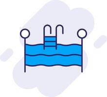 Swimming Pool Line Filled Backgroud Icon vector