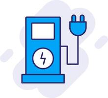 Electric Charge Line Filled Backgroud Icon vector