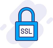 SSL Line Filled Backgroud Icon vector
