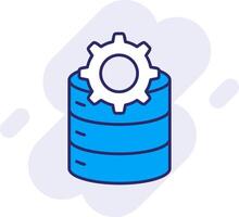 Database Management Line Filled Backgroud Icon vector