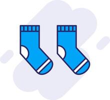 Sock Line Filled Backgroud Icon vector