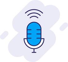 Voice Assistant Line Filled Backgroud Icon vector