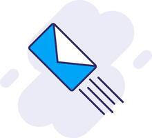Express Mail Line Filled Backgroud Icon vector