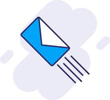 Rápido correo línea lleno fondo icono vector