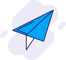 Paper Plane Line Filled Backgroud Icon vector