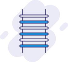 Step Ladder Line Filled Backgroud Icon vector