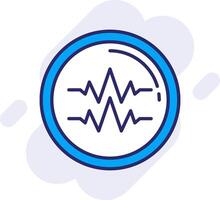 Sound Beats Line Filled Backgroud Icon vector