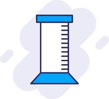 Graduated Cylinder Line Filled Backgroud Icon vector