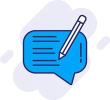 Write Message Line Filled Backgroud Icon vector
