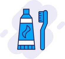 Tooth Paste Line Filled Backgroud Icon vector