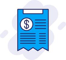Receipt Line Filled Backgroud Icon vector