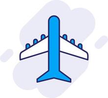 Plane Line Filled Backgroud Icon vector