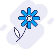 Chamomile Line Filled Backgroud Icon vector