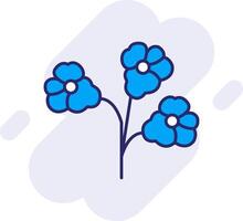 Dogbane Line Filled Backgroud Icon vector