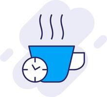 Break Time Line Filled Backgroud Icon vector