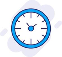 reloj hora línea lleno fondo icono vector