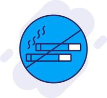 No Smoking Line Filled Backgroud Icon vector