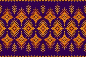 Carpet ethnic ikat art. Seamless pattern in tribal. Aztec geometric ornament print. vector