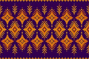 alfombra etnica ikat art. patrón sin costuras en tribal. estampado de adornos geométricos aztecas. vector