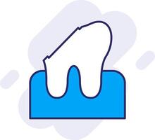 dental caries línea lleno fondo icono vector