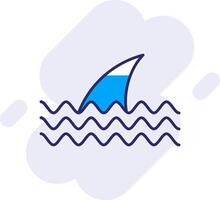 Fins Line Filled Backgroud Icon vector