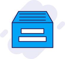 Archive Line Filled Backgroud Icon vector