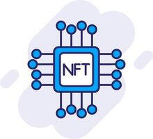 nft línea lleno fondo icono vector