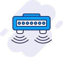 Motion Sensor Line Filled Backgroud Icon vector