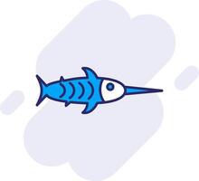 Narwhal Line Filled Backgroud Icon vector