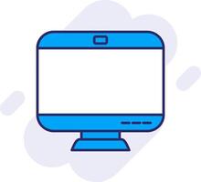 Monitor Line Filled Backgroud Icon vector