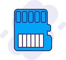 Memory Card Line Filled Backgroud Icon vector