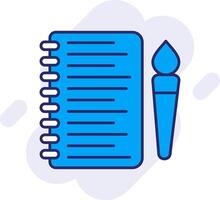 Sketchbook Line Filled Backgroud Icon vector