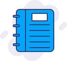 Note Book Line Filled Backgroud Icon vector