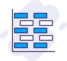 Gantt gráfico línea lleno fondo icono vector