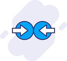 Collision Line Filled Backgroud Icon vector