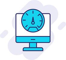 Speed Test Line Filled Backgroud Icon vector