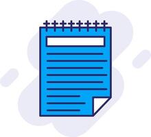 Note Line Filled Backgroud Icon vector