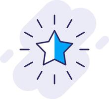 Star Line Filled Backgroud Icon vector