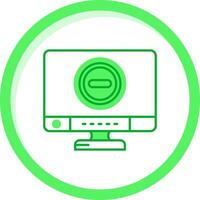 Stop Green mix Icon vector