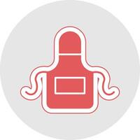 Apron Glyph Multicolor Sticker Icon vector
