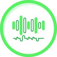 Audio Green mix Icon vector