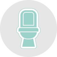 Toilet Glyph Multicolor Sticker Icon vector