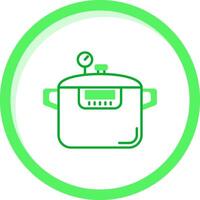 Pressure cooker Green mix Icon vector